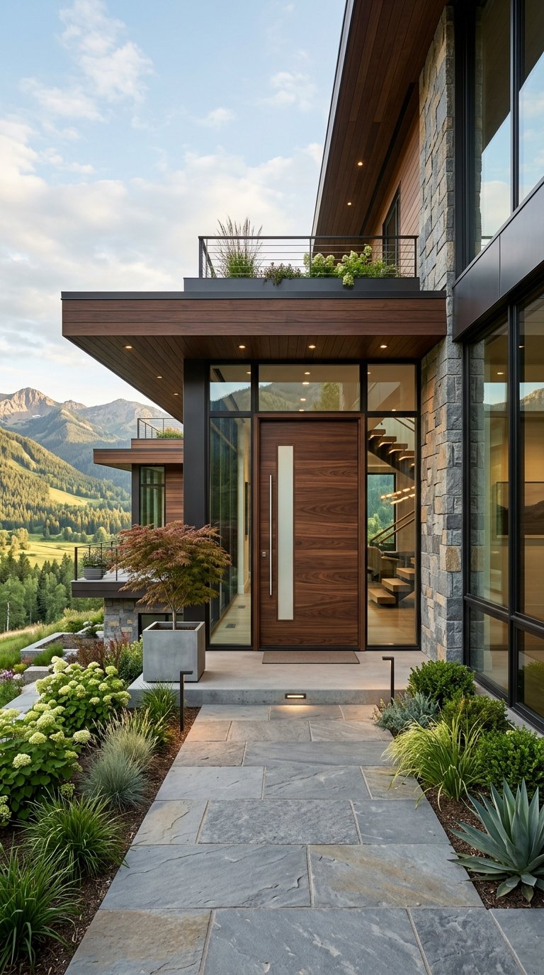 modern entry door